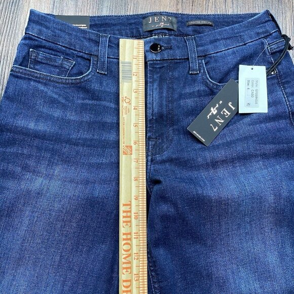 Jen7 by 7 for All Mankind Crop Wide Leg Denim Medium Wash Jeans Women’s Size 6 - Picture 9 of 11